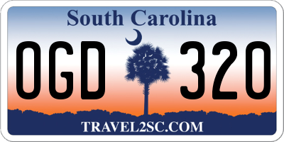 SC license plate OGD320