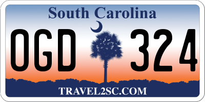 SC license plate OGD324