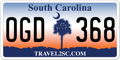 SC license plate OGD368