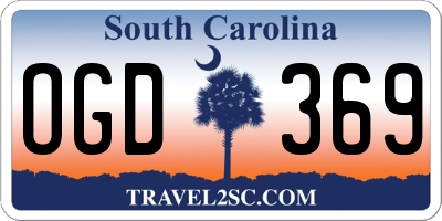 SC license plate OGD369