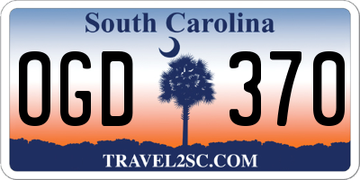 SC license plate OGD370