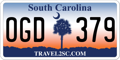 SC license plate OGD379