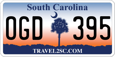 SC license plate OGD395