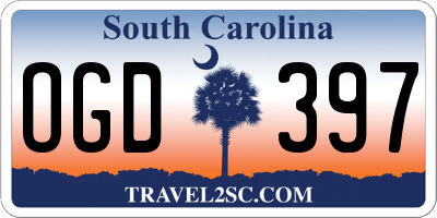 SC license plate OGD397