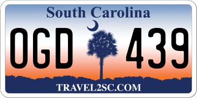 SC license plate OGD439