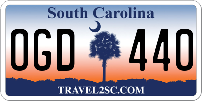 SC license plate OGD440
