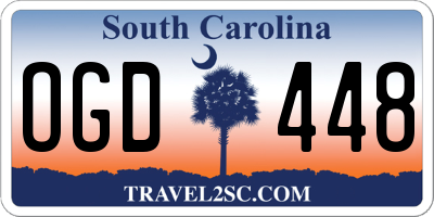 SC license plate OGD448