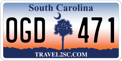 SC license plate OGD471