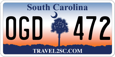SC license plate OGD472