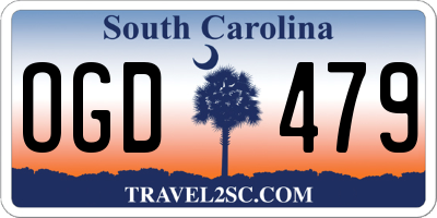 SC license plate OGD479