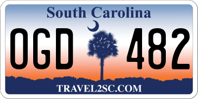 SC license plate OGD482