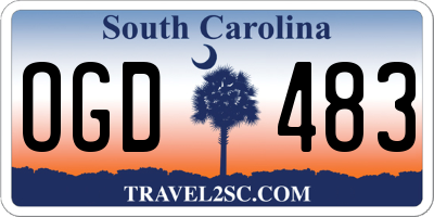 SC license plate OGD483