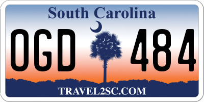 SC license plate OGD484