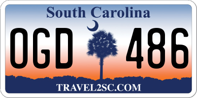 SC license plate OGD486