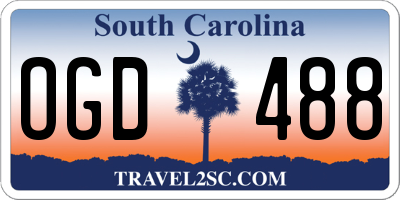 SC license plate OGD488