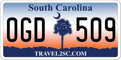 SC license plate OGD509