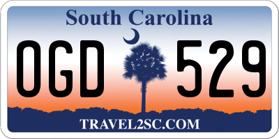 SC license plate OGD529