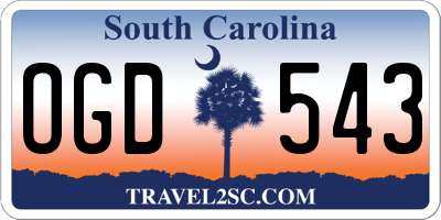 SC license plate OGD543