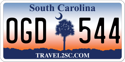 SC license plate OGD544