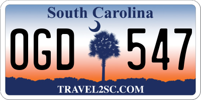SC license plate OGD547