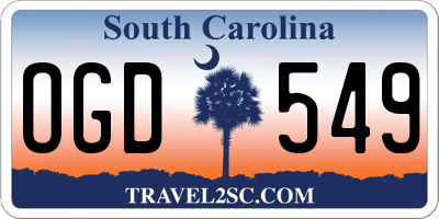 SC license plate OGD549