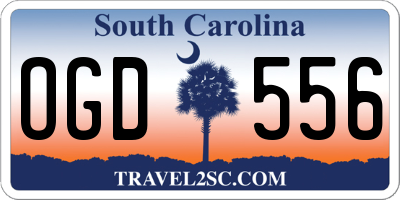SC license plate OGD556
