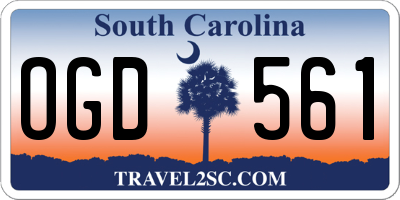 SC license plate OGD561