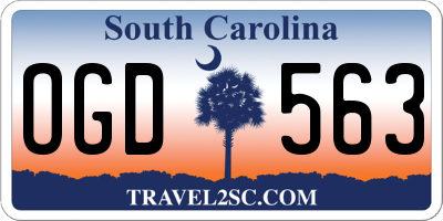 SC license plate OGD563