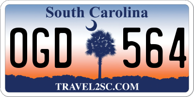SC license plate OGD564