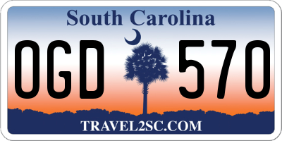 SC license plate OGD570