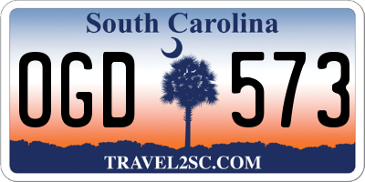 SC license plate OGD573