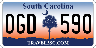 SC license plate OGD590