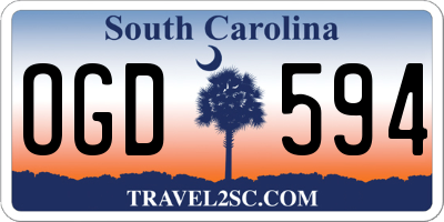 SC license plate OGD594