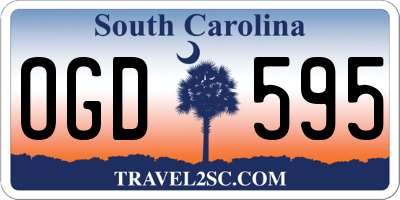 SC license plate OGD595