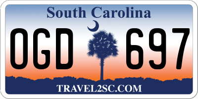 SC license plate OGD697
