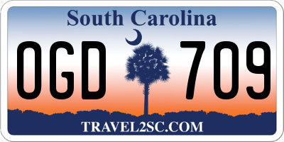 SC license plate OGD709