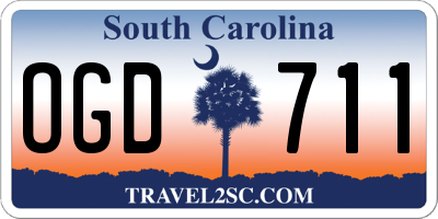 SC license plate OGD711