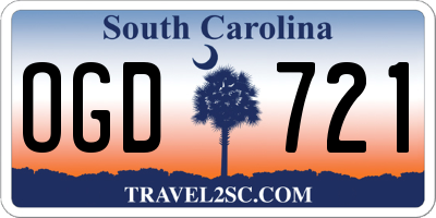 SC license plate OGD721