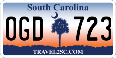 SC license plate OGD723