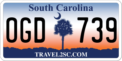 SC license plate OGD739