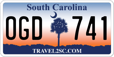 SC license plate OGD741