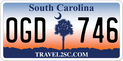 SC license plate OGD746
