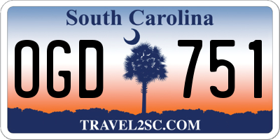 SC license plate OGD751