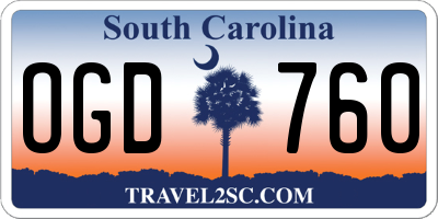 SC license plate OGD760