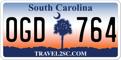 SC license plate OGD764