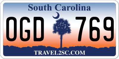 SC license plate OGD769