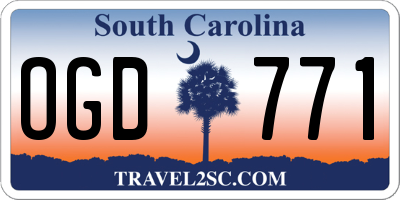 SC license plate OGD771