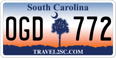 SC license plate OGD772
