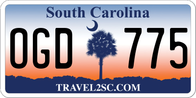 SC license plate OGD775