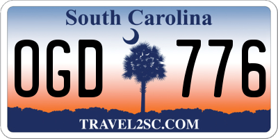 SC license plate OGD776